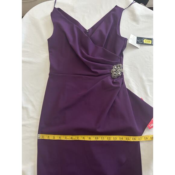 Alex Evenings Short Side Ruched Cascade Ruffle Skirt Beaded Womens Size 4 NWT - Picture 8 of 9